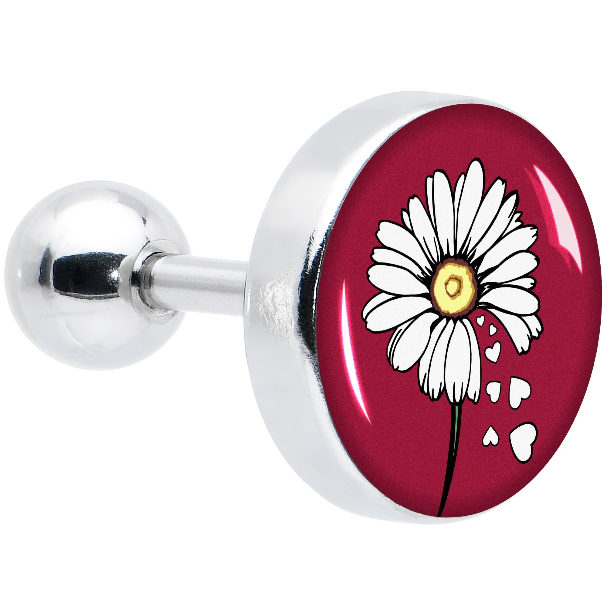 BodyCandy 16G 1/4 Love Me Not Flower Tragus Cartilage Earring by Onyx O — main product shot