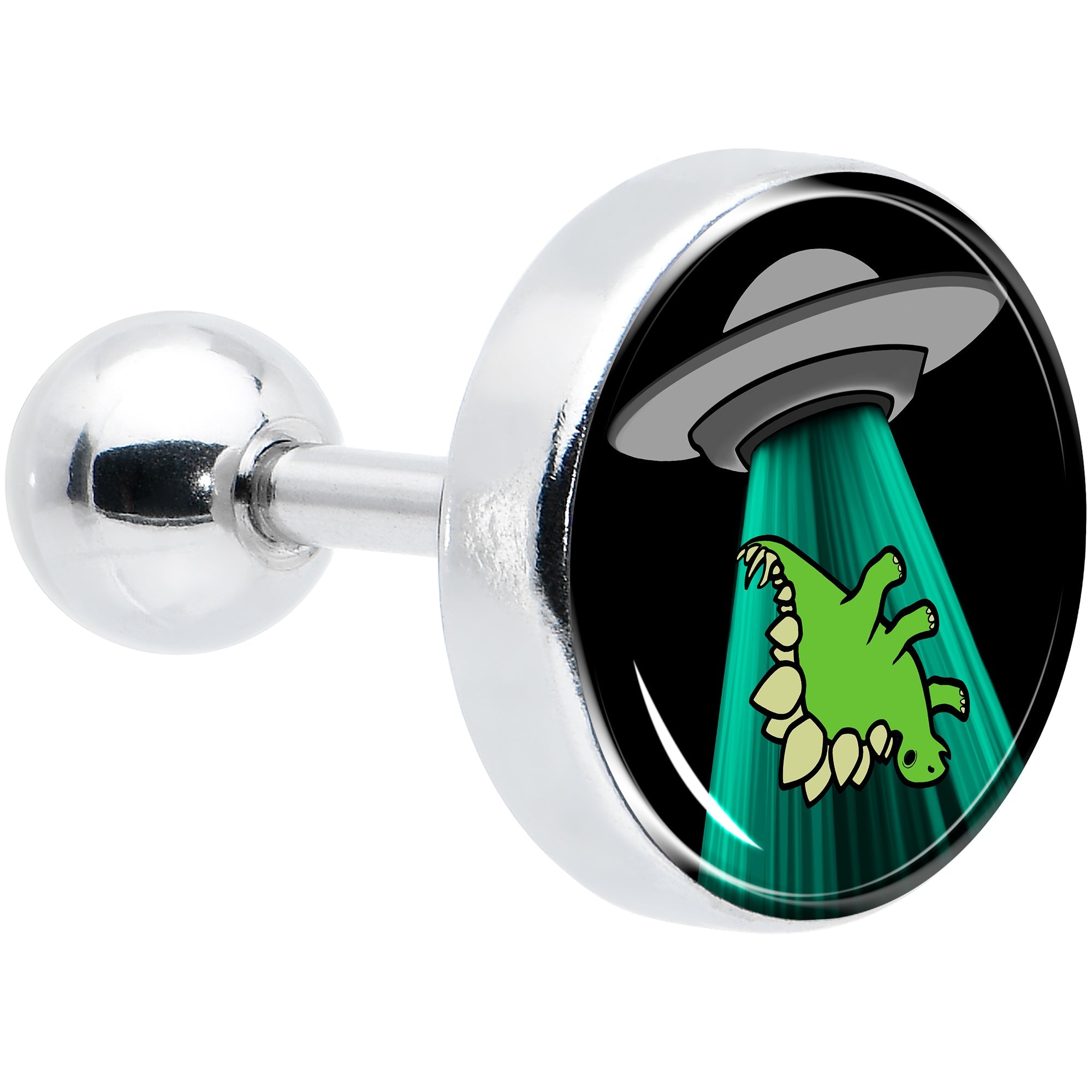 BodyCandy 16G 1/4 Alien UFO Dinosaur Abduction Cartilage Tragus Earring by Onyx O — main product shot