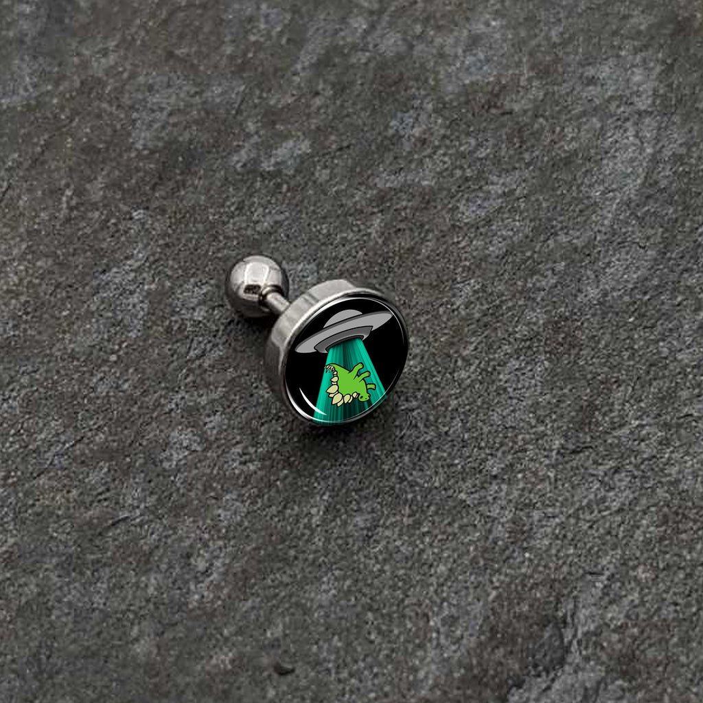 BodyCandy 16G 1/4 Alien UFO Dinosaur Abduction Cartilage Tragus Earring by Onyx O — alternative angle