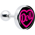 BodyCandy 16G 1/4 Hollow Heart Doll Word Tragus Cartilage Earring by Onyx O — main product shot