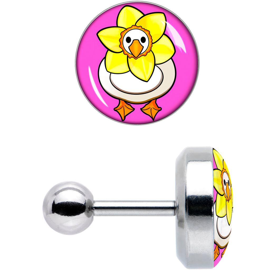 BodyCandy 16G 1/4 Daffodil Duck Cartilage Tragus Earring by Onyx O — size reference