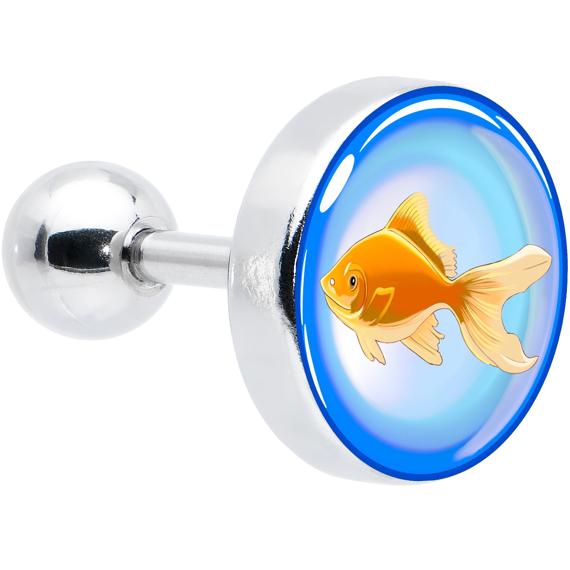 BodyCandy 16G 1/4 Gold Fish Cartilage Tragus Earring by Onyx O — main product shot