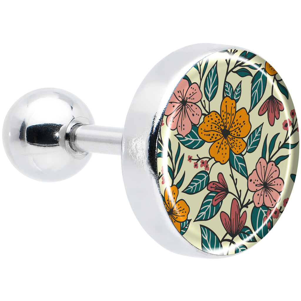 BodyCandy 16G 1/4 Blossom Creation Wildflower Flowers Tragus Cartilage Earring by Onyx O — main product shot