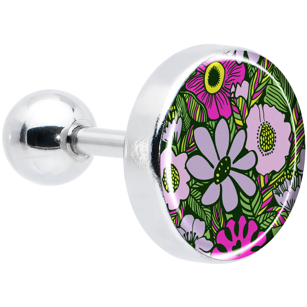 BodyCandy 16G 1/4 Blossom Creation Paradise of Pink Flowers Cartilage Earring by Onyx O — main product shot