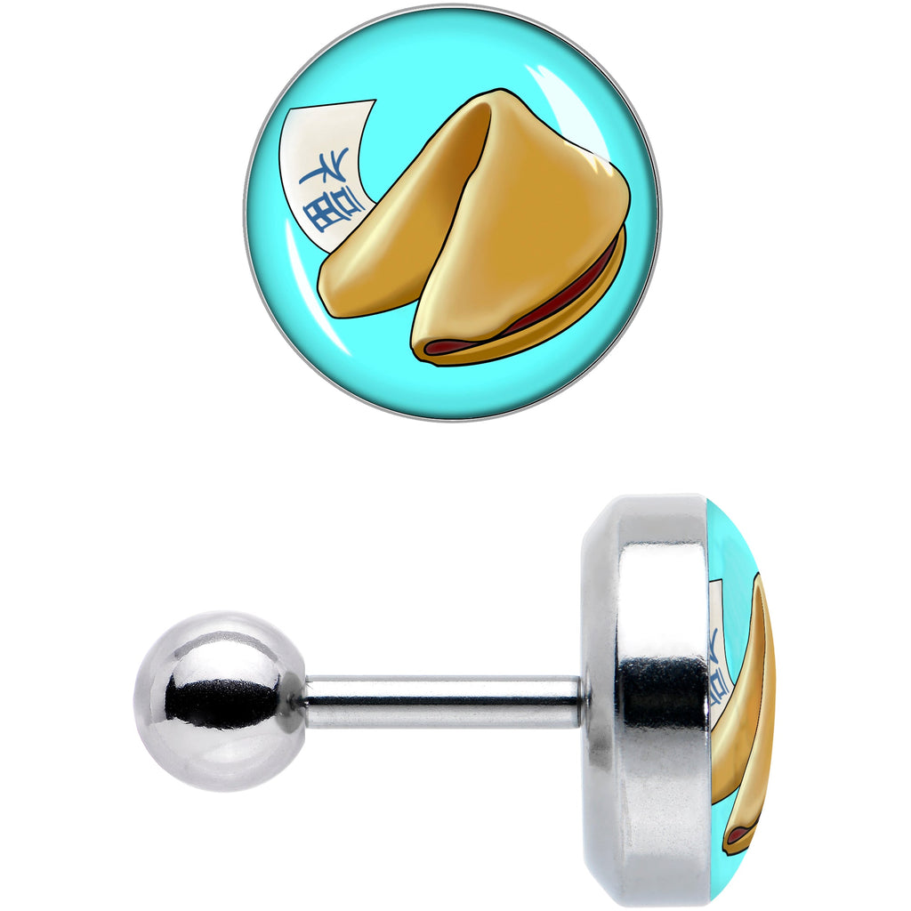 BodyCandy 16G 1/4 Fortune Cookie Cartilage Tragus Earring by Onyx O — size reference