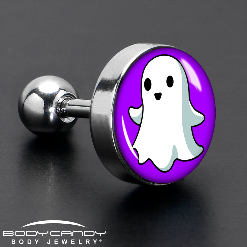 BodyCandy 16G 1/4 Ghost Cartilage Tragus Earring by Onyx O — in-use photo
