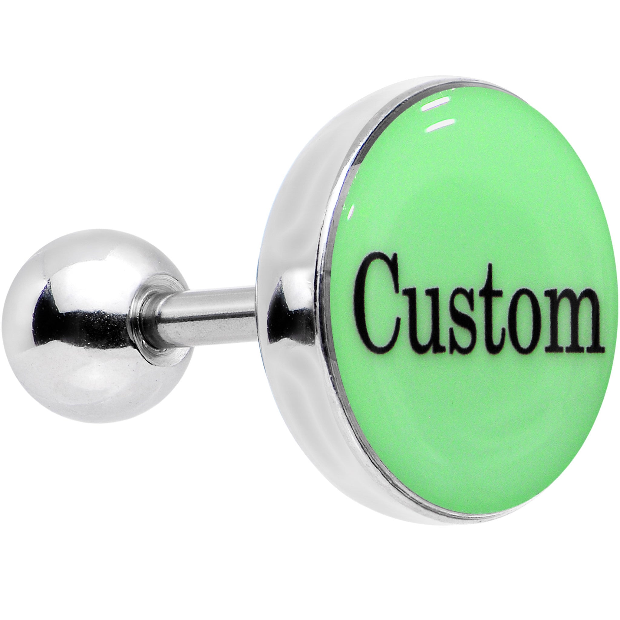 BodyCandy Custom Personalized Glow in the Dark Name Tragus Cartilage Earring — lifestyle context