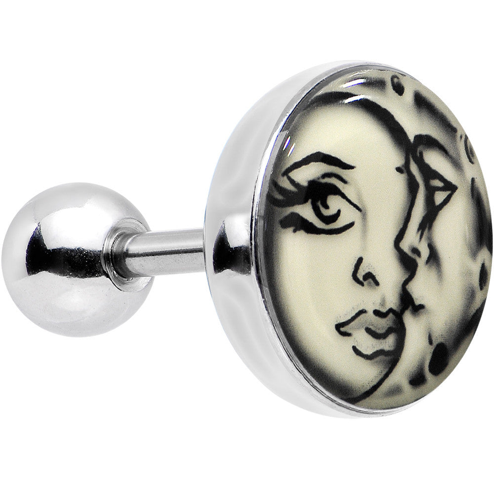 BodyCandy 16G Celestial Sun Moon Glow in the Dark Tragus Cartilage Earring — main product shot