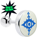 BodyCandy 16G 1/4 Glow in the Dark Evil Eye Tragus Cartilage Earring by Onyx O — main product shot