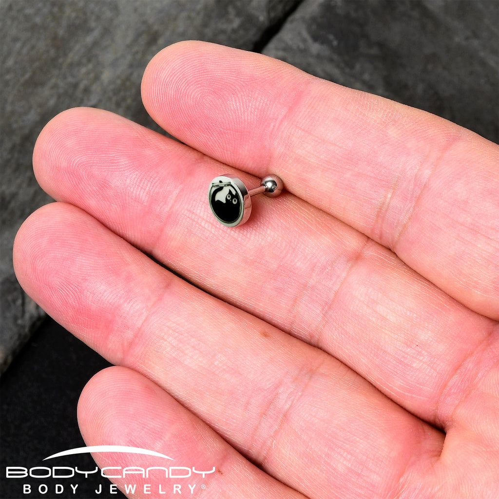 BodyCandy 16G Glow in the Dark Fishbowl Kitty Cat Tragus Cartilage Earring by Onyx O — lifestyle context