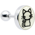 BodyCandy 16G 1/4 Glow in the Dark Kitty Cat Tragus Cartilage Earring by Onyx O — main product shot