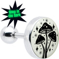 BodyCandy 16G 1/4 Glow in the Dark Mystic Mushroom Tragus Cartilage Earring by Onyx O — main product shot