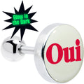 BodyCandy 16G 1/4 Glow in the Dark OUI Tragus Cartilage Earring by Onyx O — main product shot