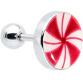 BodyCandy 16G Glow in the Dark Holiday Peppermint Candy Tragus Cartilage Earring by Onyx O — main product shot