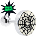 BodyCandy 16G 1/4 Glow in the Dark Heart Spider Web Cartilage Tragus Earring — main product shot
