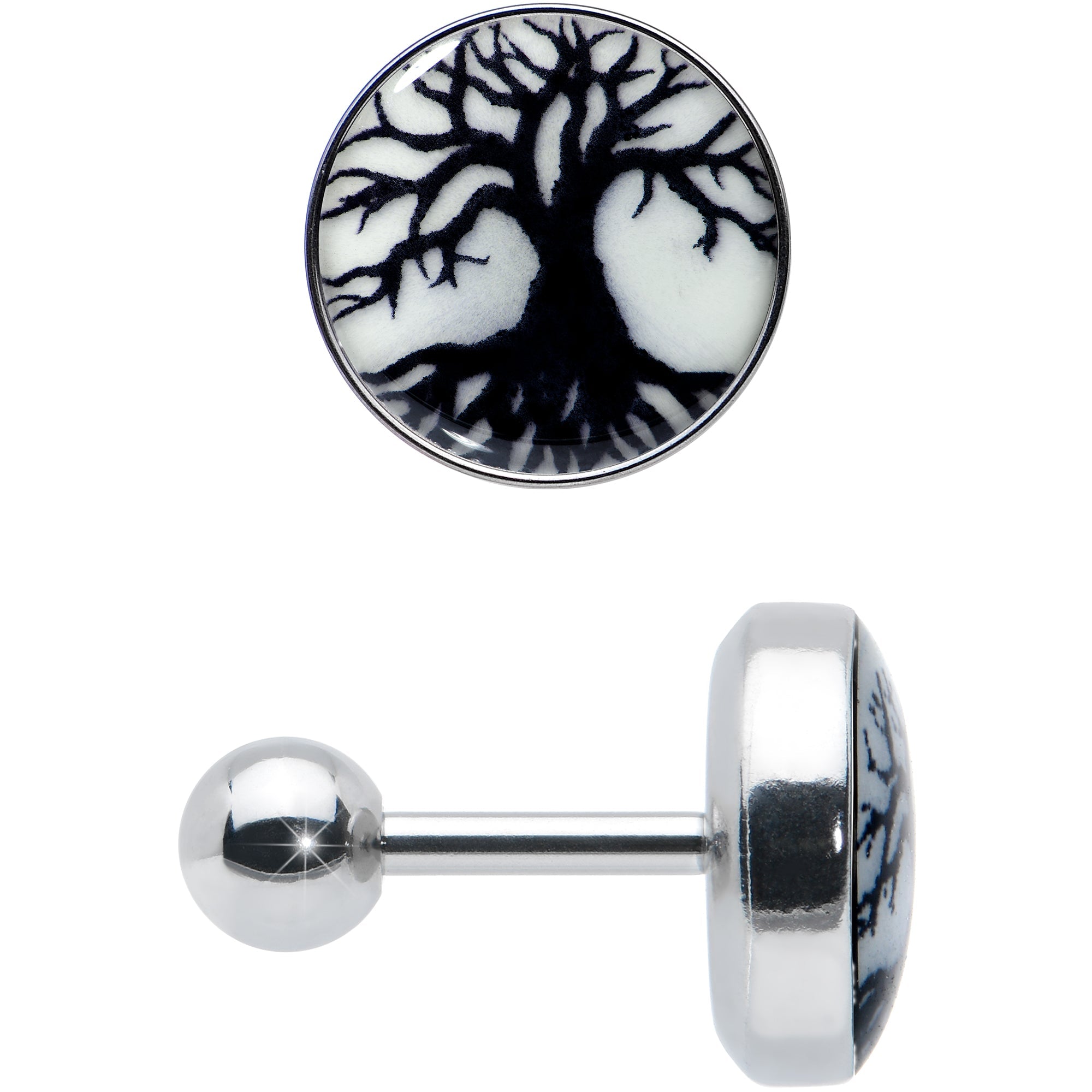 BodyCandy 16G Glow in the Dark Tree of Life Tragus Cartilage Earring by Onyx O — lifestyle context