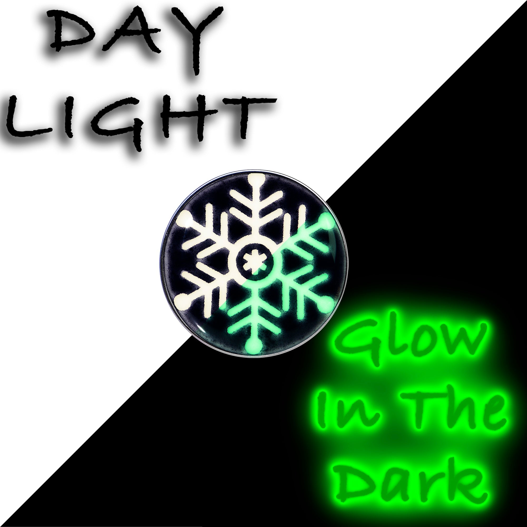BodyCandy Glow in the Dark Holiday Christmas Tree Tragus Cartilage Earring by Onyx O — detail close-up
