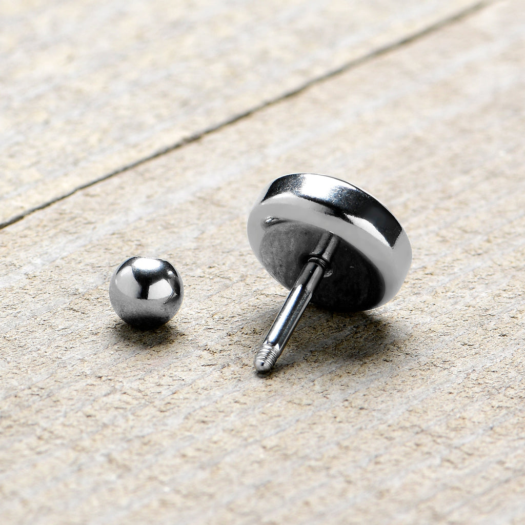 BodyCandy 16G 1/4 G.O.A.T. Cartilage Tragus Earring by Onyx O — in-use photo