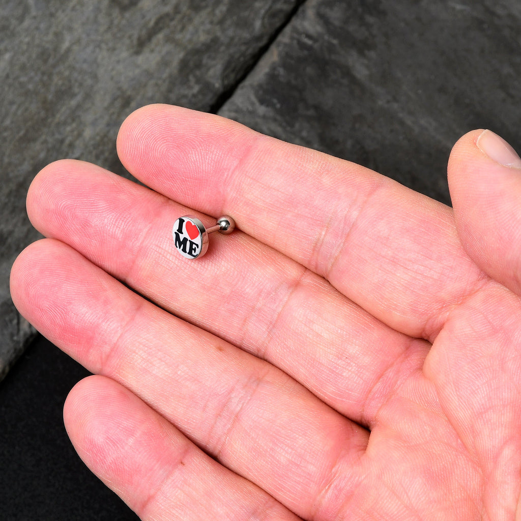 BodyCandy 16G 1/4 I Love Me Cartilage Tragus Earring by Onyx O — lifestyle context
