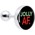 BodyCandy 16G 1/4 Jolly AF Festive Holiday Tragus Cartilage Earring by Onyx O — main product shot