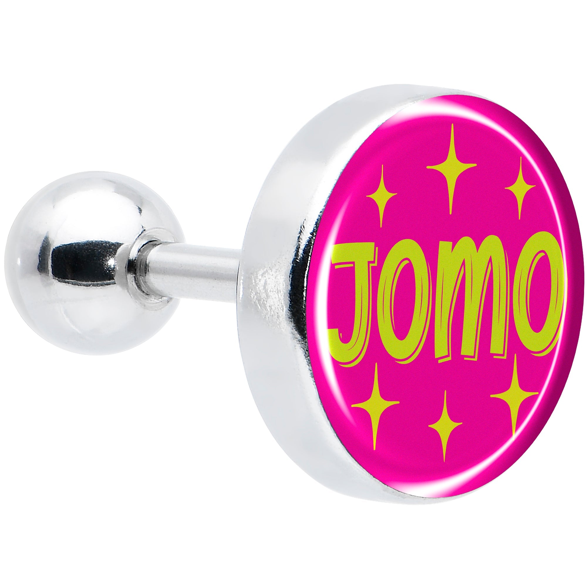 BodyCandy 16G 1/4 Pink JOMO Tragus Cartilage Earring by Onyx O — main product shot