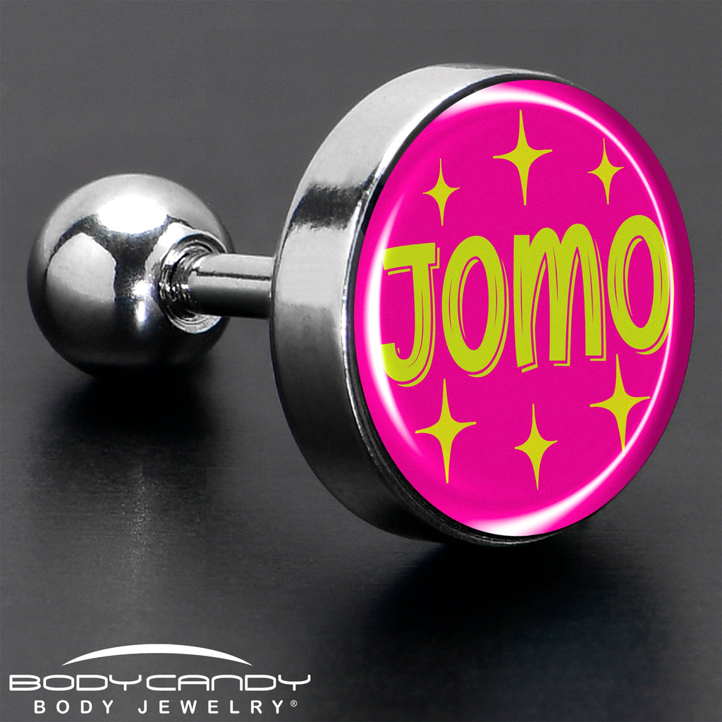 BodyCandy 16G 1/4 Pink JOMO Tragus Cartilage Earring by Onyx O — in-use photo