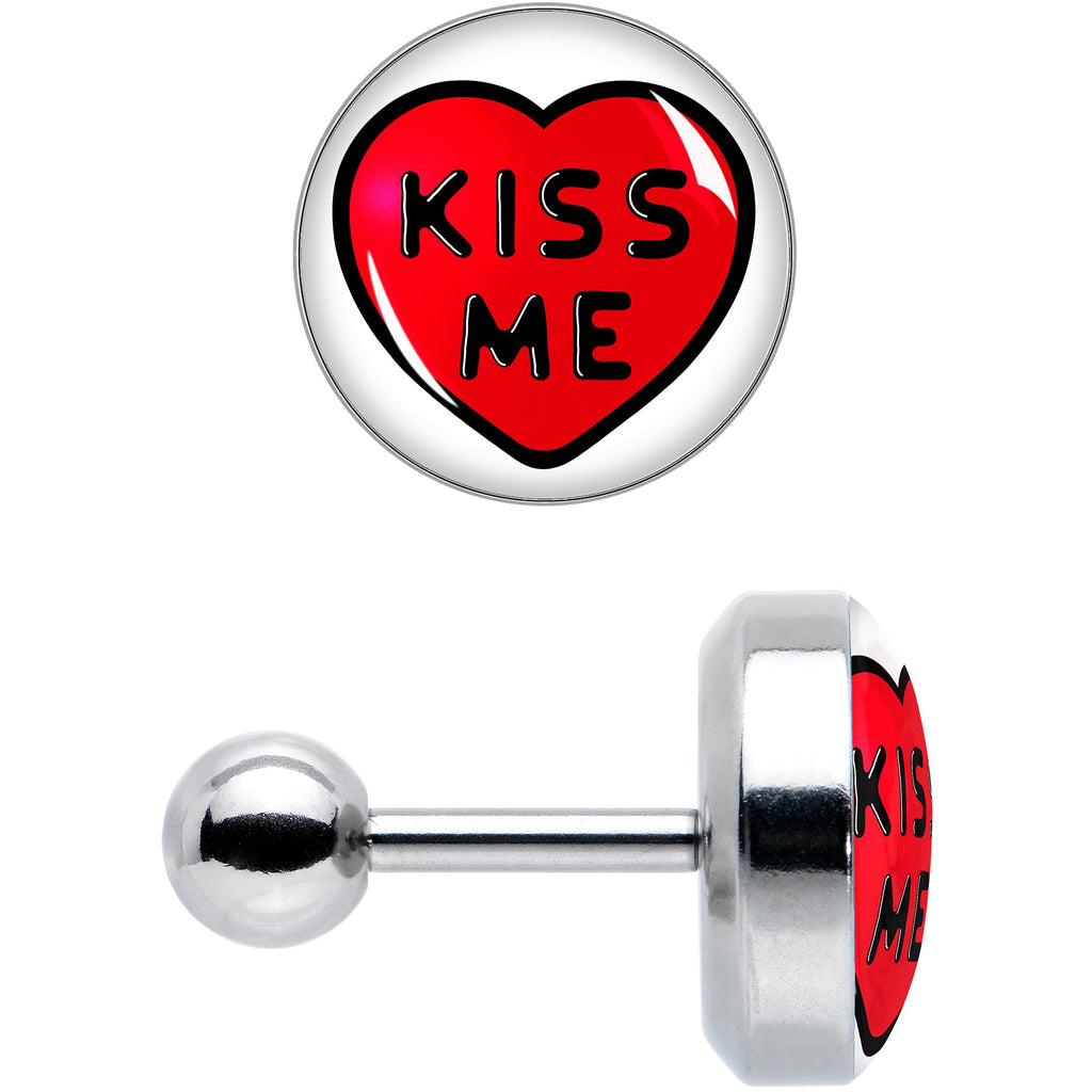 BodyCandy 16G 1/4 Kiss Me Candy Heart Cartilage Tragus Earring by Onyx O — lifestyle context