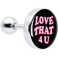 BodyCandy 16G 1/4 Love That 4 You Cartilage Tragus Earring by Onyx O — main product shot