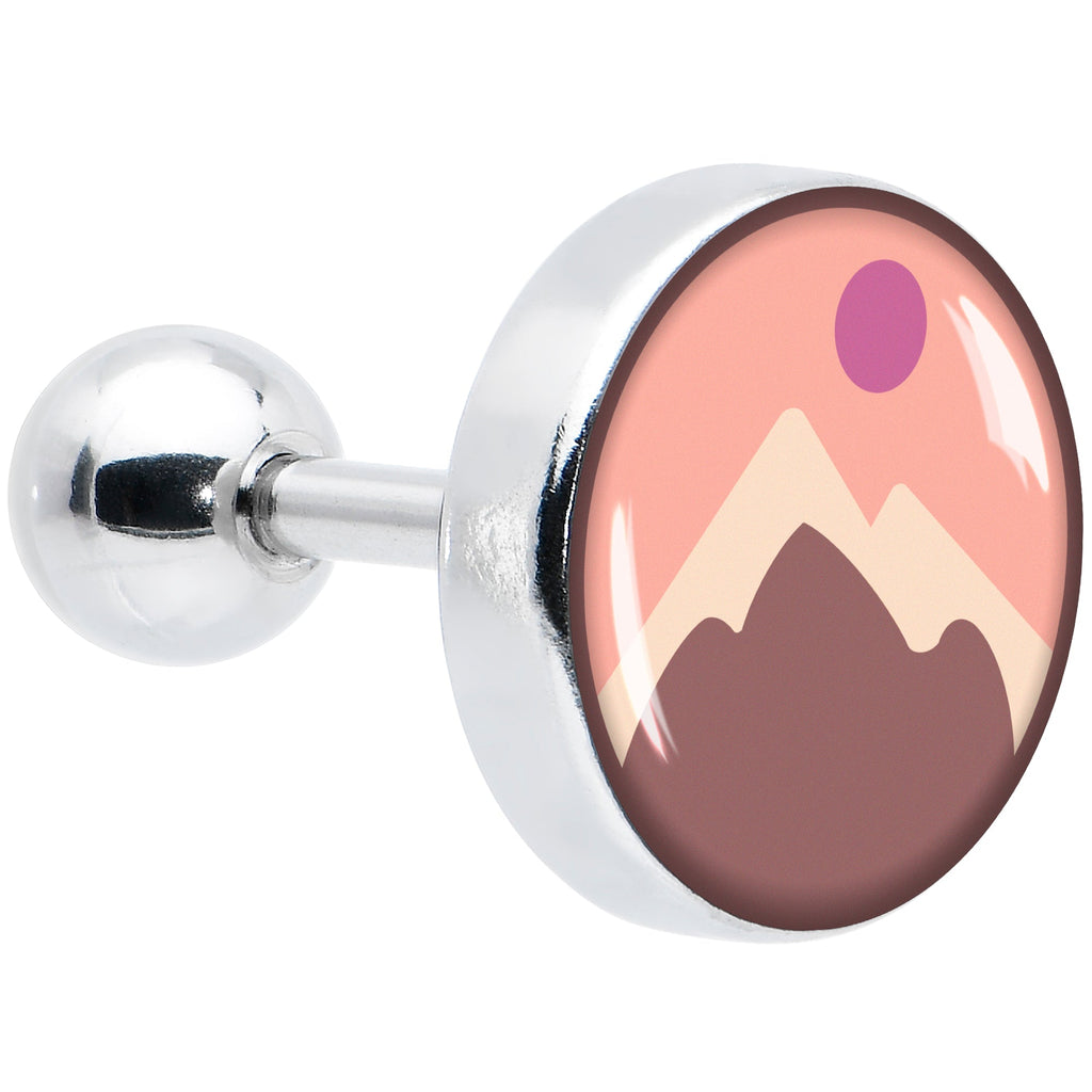 BodyCandy 16G 1/4 Mountain Sunrise Tragus Cartilage Earring by Onyx O — main product shot