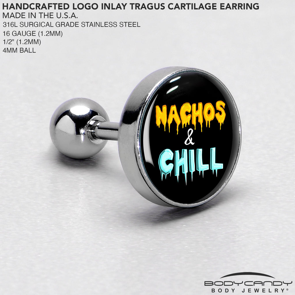 BodyCandy Nachos and Chill Tragus Cartilage Earring by Onyx O — side view