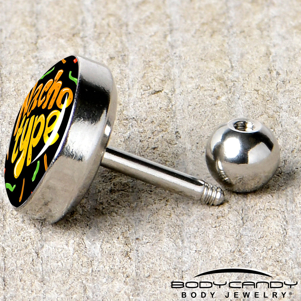 BodyCandy Nacho Type Tragus Cartilage Earring by Onyx O — back view