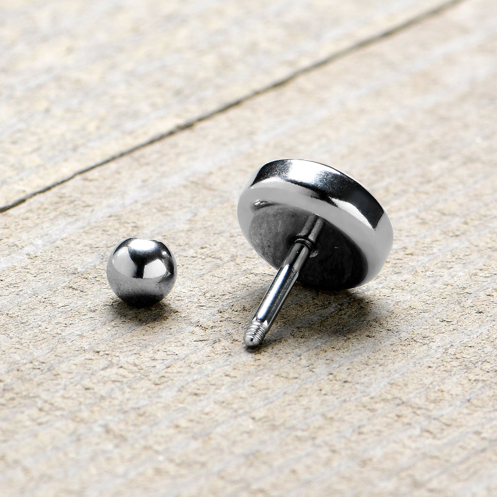 BodyCandy 16G 1/4 Panda Love Cartilage Tragus Earring by Onyx O — size reference