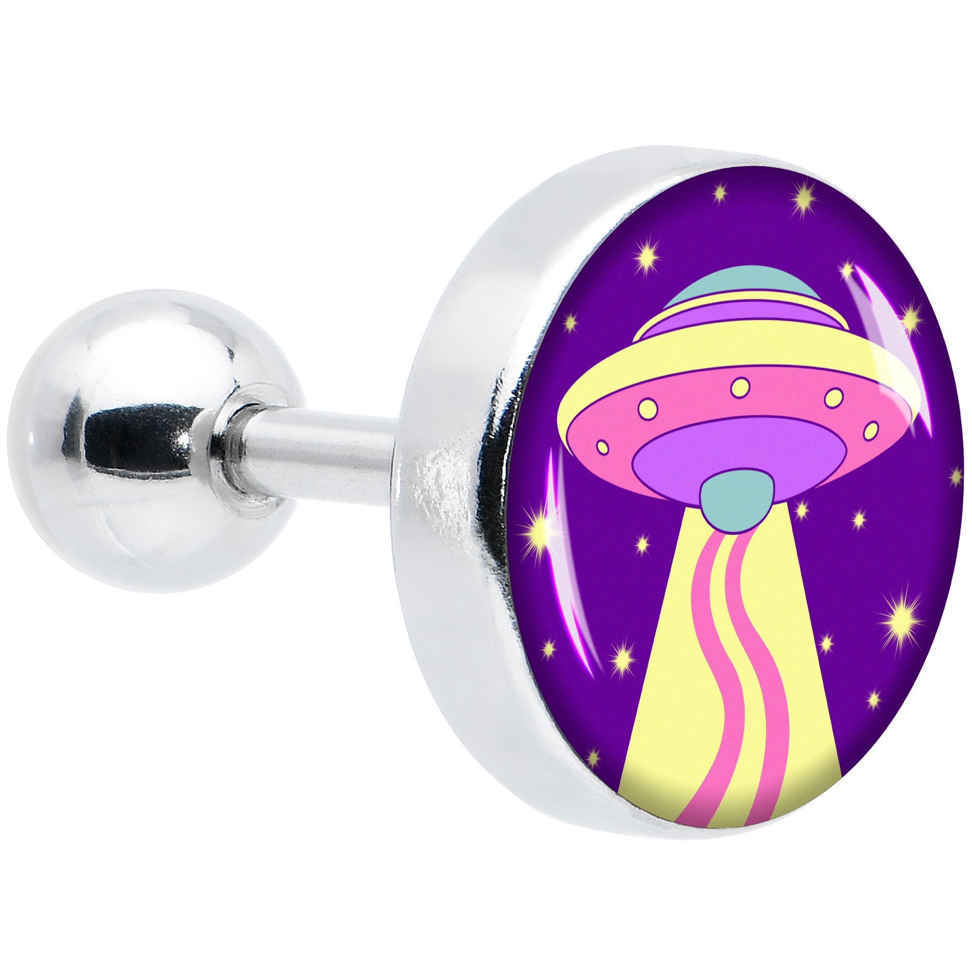 BodyCandy 16G 1/4 Style Space Invasion Tragus Cartilage Earring by Onyx O — main product shot