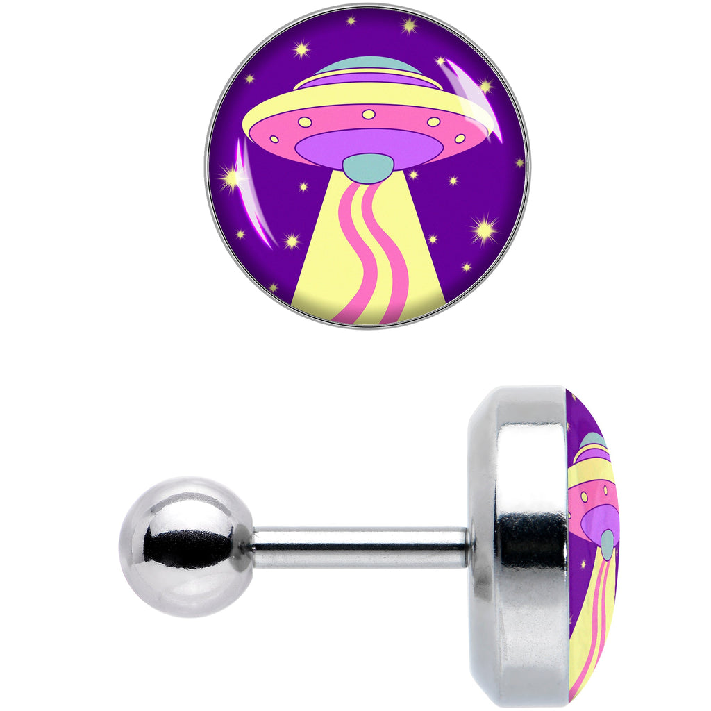 BodyCandy 16G 1/4 Style Space Invasion Tragus Cartilage Earring by Onyx O — size reference