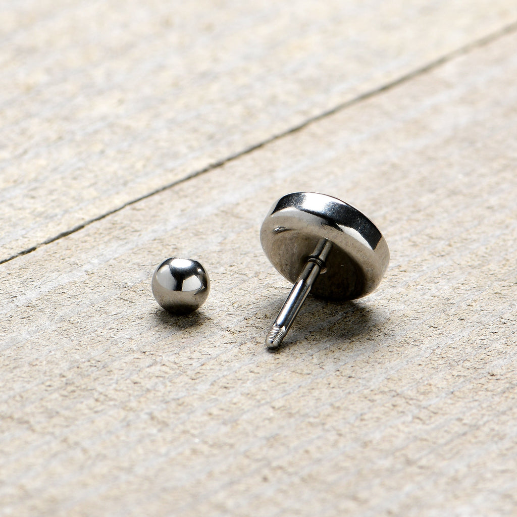 BodyCandy 16G 1/4 Snowfall Holiday Penguin Tragus Cartilage Earring by Onyx O — back view