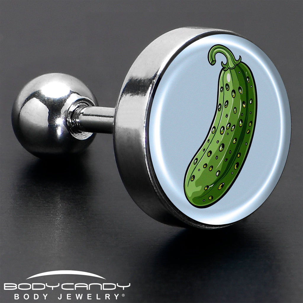 BodyCandy Green Pickle Tragus Cartilage Earring by Onyx O — in-use photo
