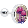 BodyCandy 16G 1/4 Artist Drawn Pink Mushrooms Tragus Cartilage Earring by Onyx O — main product shot