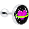 BodyCandy 16G 1/4 Heart Planet Cartilage Tragus Earring by Onyx O — main product shot