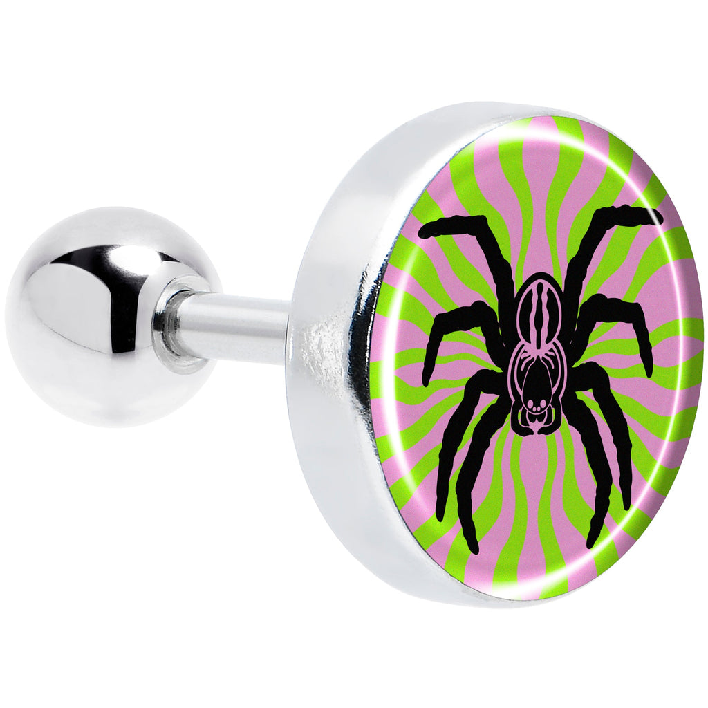 BodyCandy 16G 1/4 Psychedelic Spider Tragus Cartilage Earring by Onyx O — main product shot