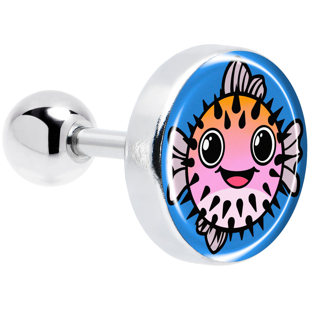 BodyCandy 16G 1/4 Swimming Pufferfish Tragus Cartilage Earring by Onyx O — main product shot