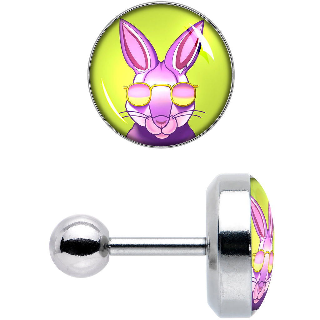 BodyCandy 16G 1/4 Cool Shades Bunny Cartilage Tragus Earring by Onyx O — lifestyle context