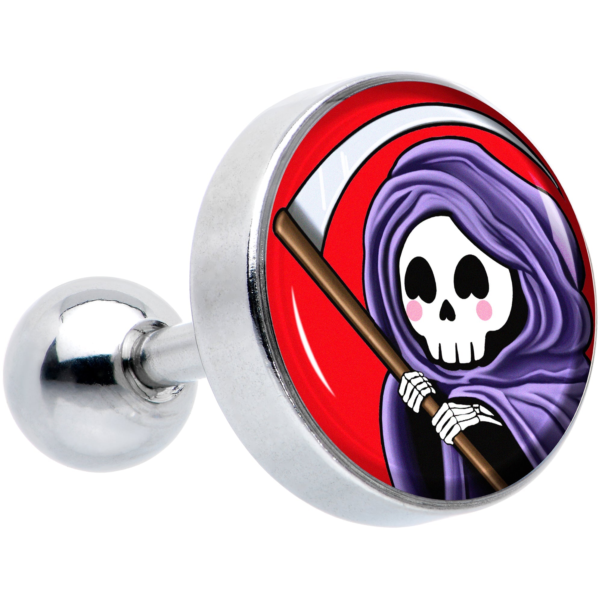 BodyCandy 16G 1/4 Grim Reaper Cartilage Tragus Earring by Onyx O — main product shot