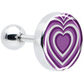 BodyCandy 16G 1/4 Purple Retro Heart Tragus Cartilage Earring by Onyx O — main product shot
