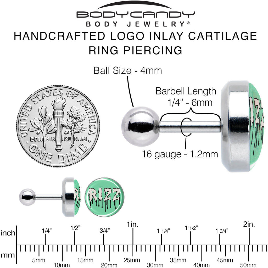 BodyCandy RIZZ Tragus Cartilage Earring by Onyx O — alternative angle