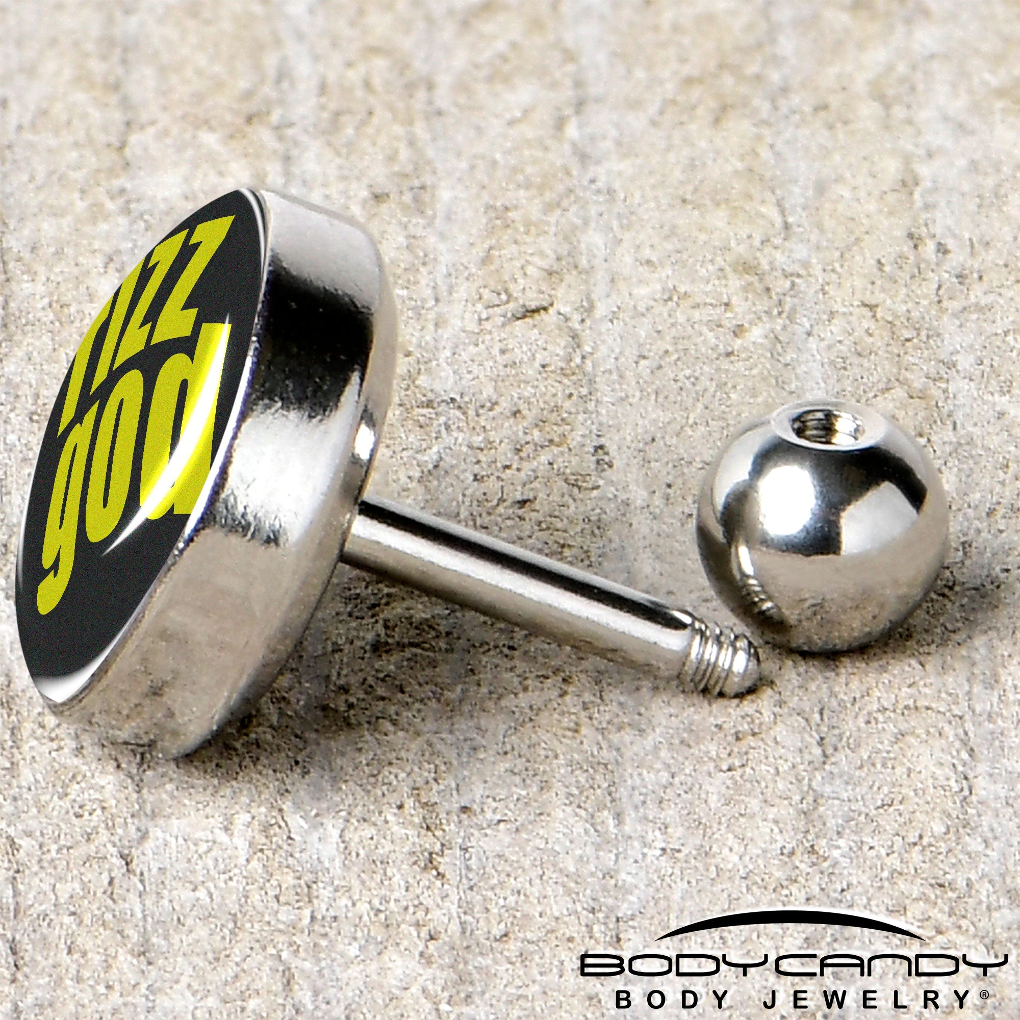 BodyCandy RIZZ GOD Tragus Cartilage Earring by Onyx O — back view