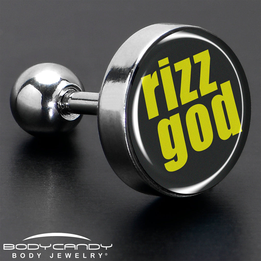 BodyCandy RIZZ GOD Tragus Cartilage Earring by Onyx O — in-use photo