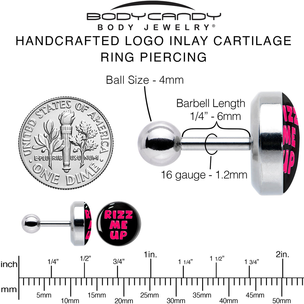 BodyCandy RIZZ ME UP Tragus Cartilage Earring by Onyx O — alternative angle