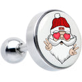 BodyCandy 16G 1/4 Christmas Peace Love Santa Tragus Cartilage Earring by Onyx O — main product shot