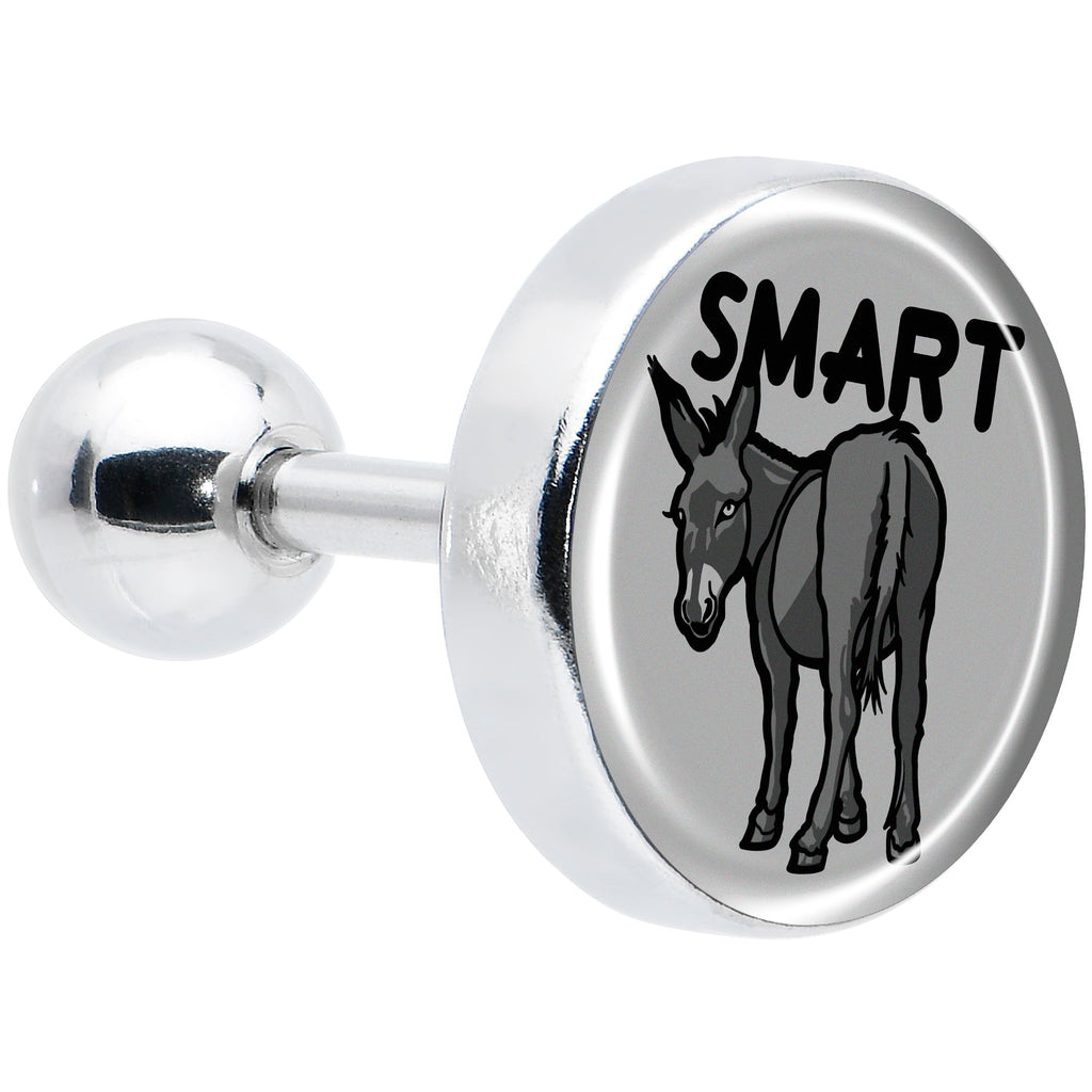 BodyCandy 16G 1/4 Donkey Smart Ass Tragus Cartilage Earring by Onyx O — main product shot