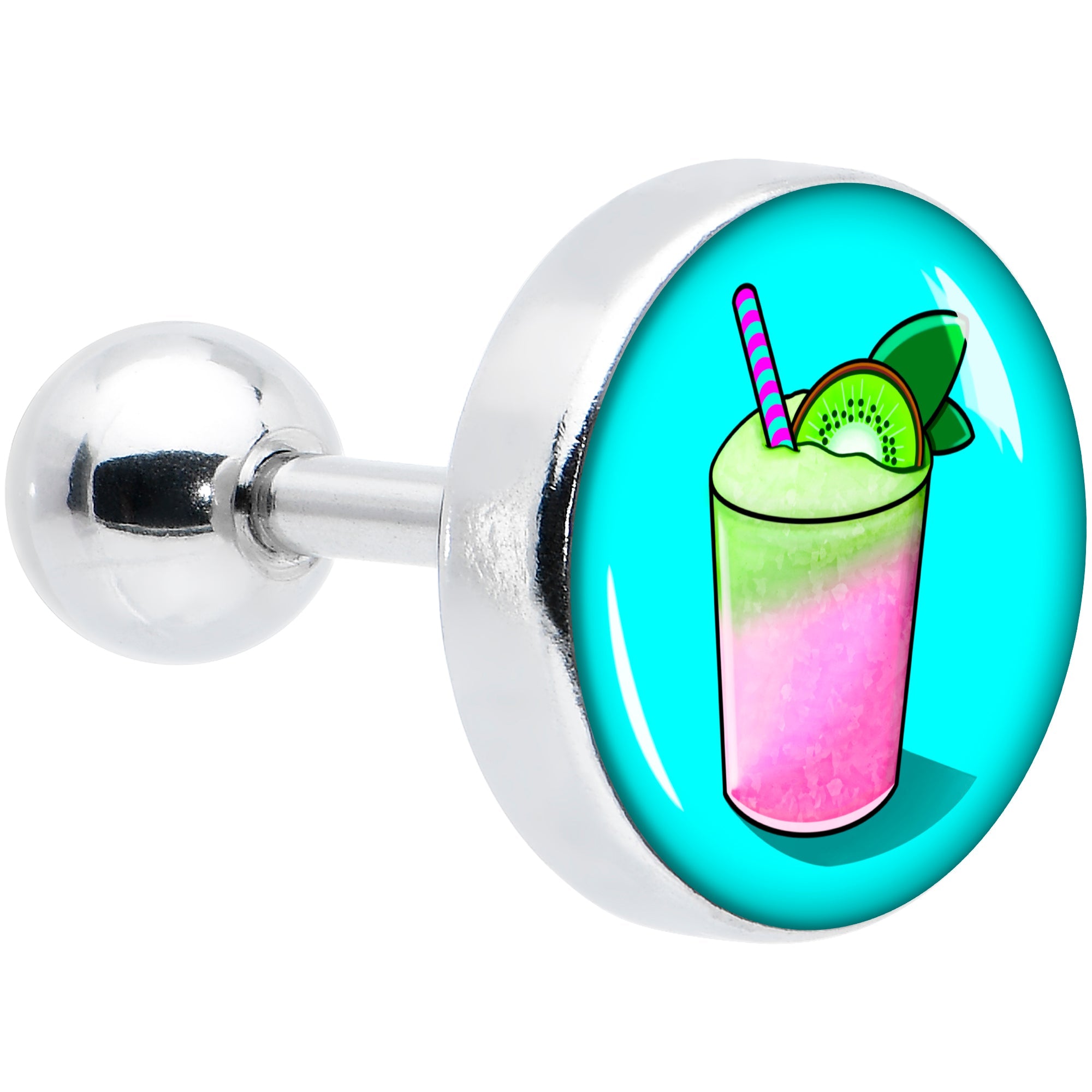 BodyCandy 16G 1/4 Summer Drink Cartilage Tragus Earring by Onyx O — main product shot
